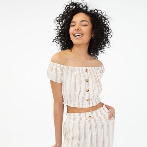 Cropped off the shoulder top